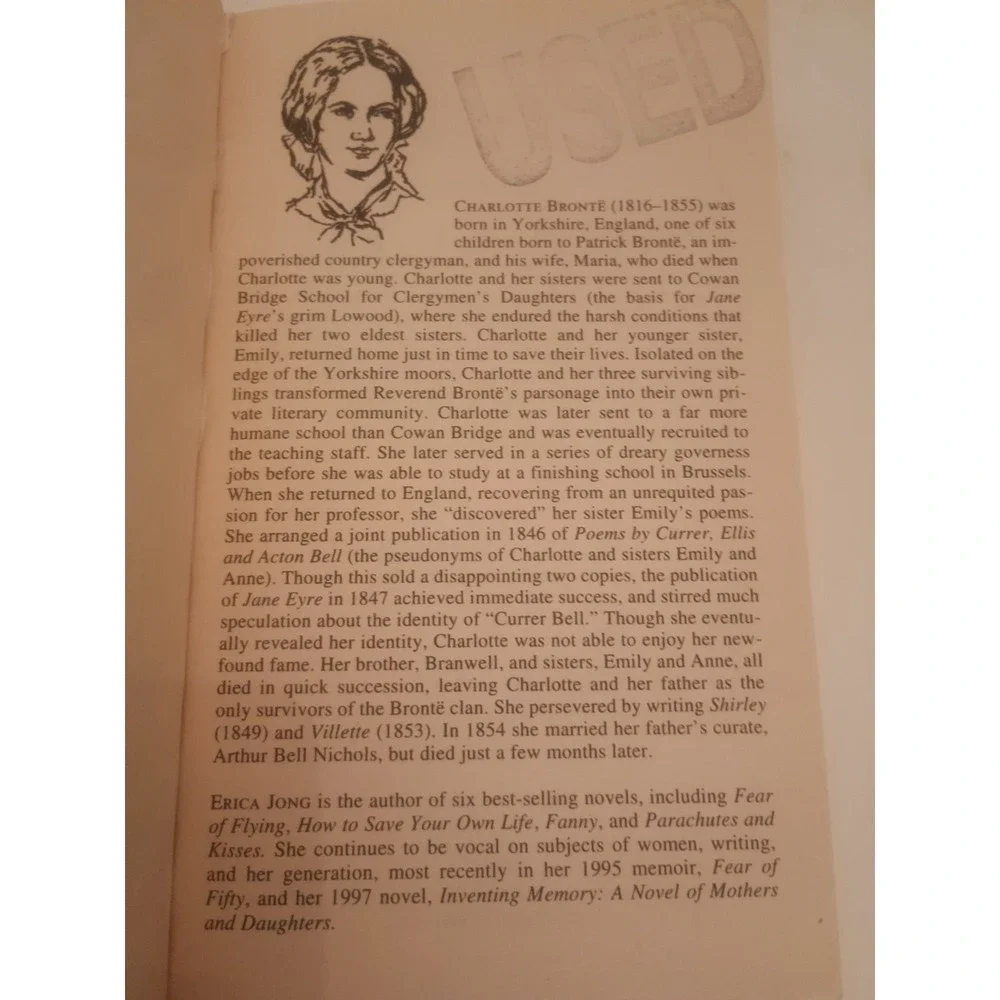 Jane Eyre Charlotte Bronte Paperback by Erica Jong Paperback Book